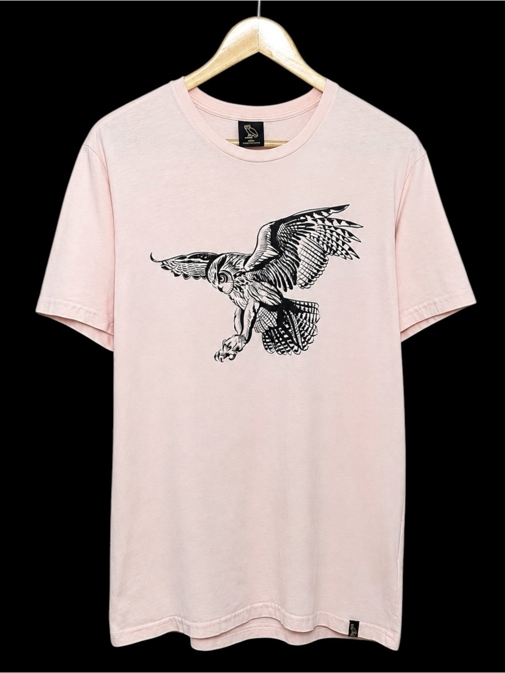October’s Very Own OVO Flying Owl Logo Graphic T Shirt Pink Men’s Large